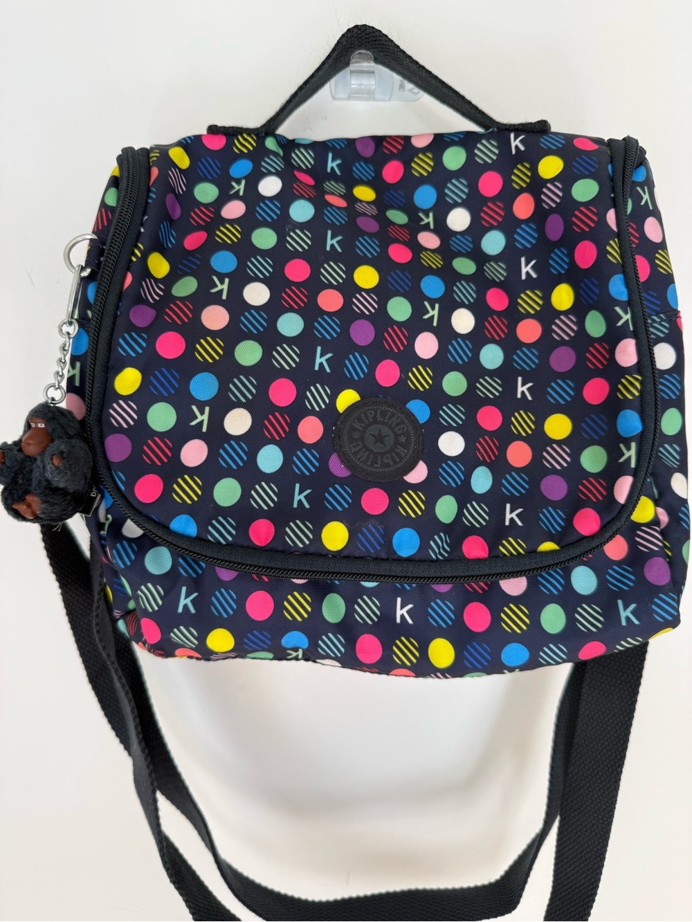 Kipling Polka Dot Lunch Bag Insulated Crossbody Shoulder Tote